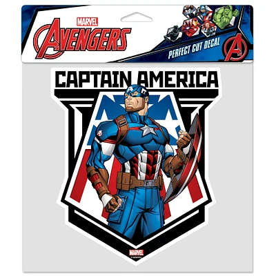 WinCraft Captain America 8" x 8" Perfect Cut Decal
