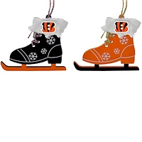 The Memory Company Cincinnati Bengals Two-Pack Ice Skate Ornament Set