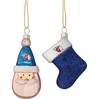 Cleveland Guardians Two-Pack Santa & Stocking Blown Glass Ornament Set