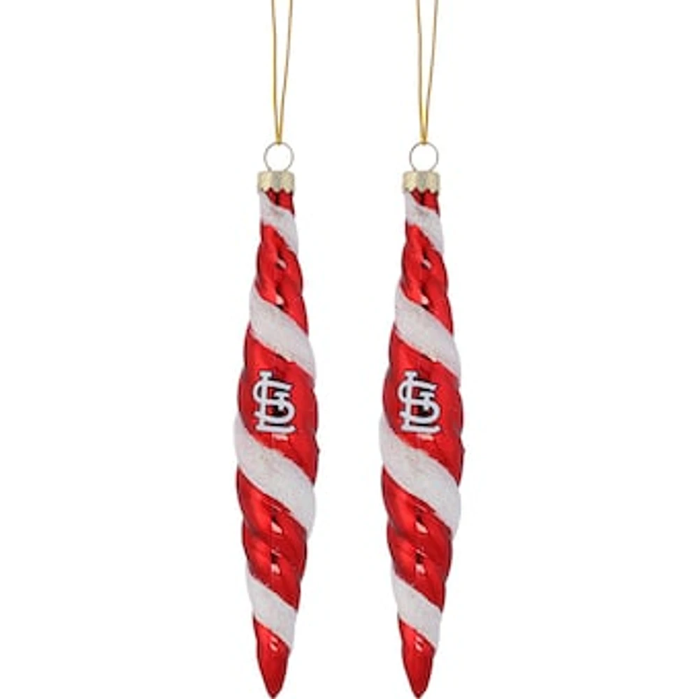 St. Louis Cardinals Two-Pack Swirl Blown Glass Ornament Set