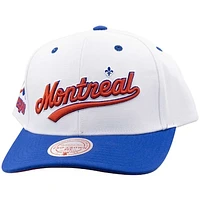 Men's Mitchell & Ness White Montreal Expos Cooperstown Collection Pro Crown Snapback Hat