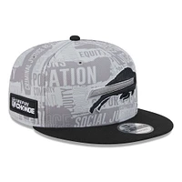 Men's New Era Gray/Black Buffalo Bills Inspire Change 9FIFTY Snapback Hat