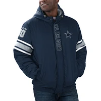 Men's G-III Sports by Carl Banks  Navy Dallas Cowboys Tight End Hoodie Full-Zip Jacket