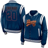 Women's WEAR by Erin Andrews Navy Chicago Bears Bomber Full-Zip Jacket