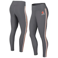 Women's WEAR by Erin Andrews Charcoal Cleveland Browns Color Block Leggings