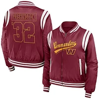 Women's WEAR by Erin Andrews Burgundy Washington Commanders Bomber Full-Zip Jacket