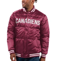 Men's Starter Red Montreal Canadiens Bronx Full-Snap Bubble Jacket