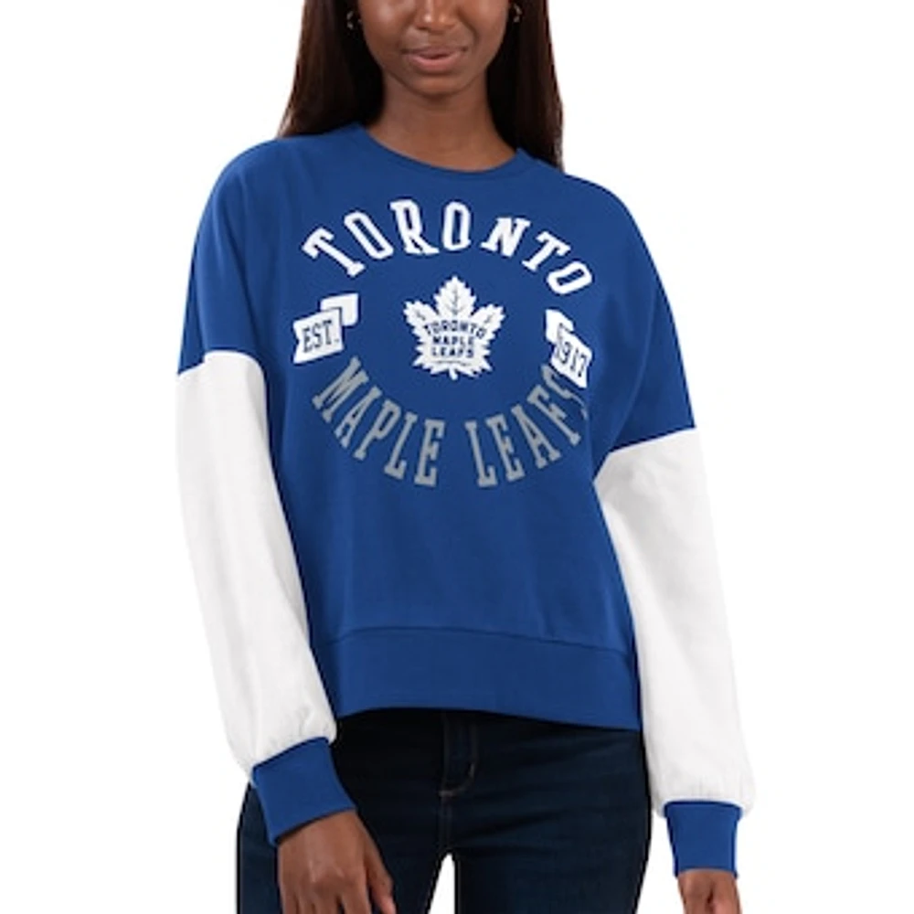 Women's G-III 4Her by Carl Banks Navy Toronto Maple Leafs Team Pride Pullover Sweatshirt