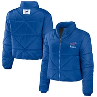 Women's WEAR by Erin Andrews  Royal Buffalo Bills Cropped Puffer Full-Zip Jacket