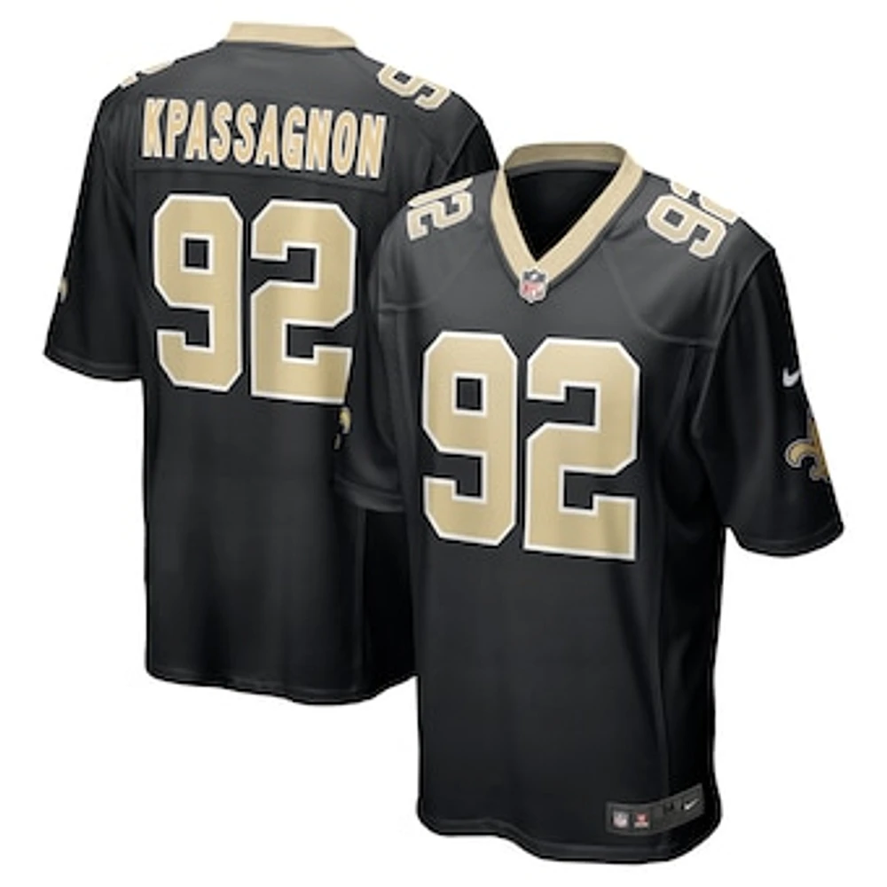 Men's Nike Tanoh Kpassagnon Black New Orleans Saints Game Player Jersey