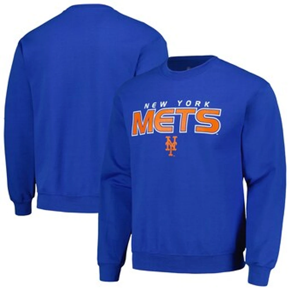 Men's Stitches  Royal New York Mets Pullover Sweatshirt