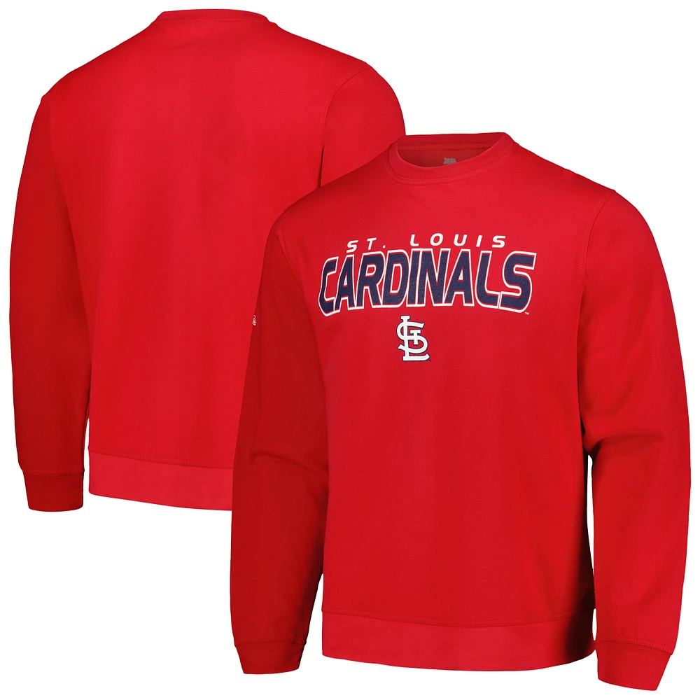 Men's Stitches  Red St. Louis Cardinals Pullover Sweatshirt