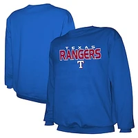 Men's Stitches  Royal Texas Rangers Pullover Sweatshirt