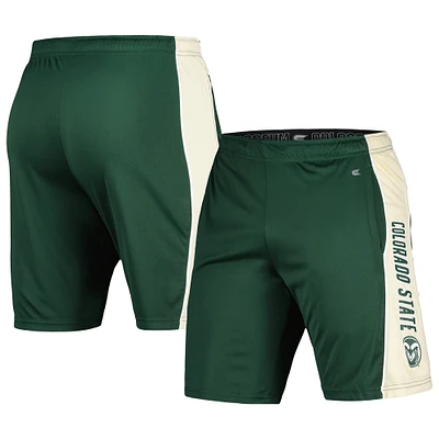 Men's Colosseum Green Colorado State Rams Panel Shorts