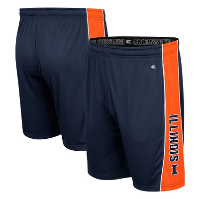 Men's Colosseum Navy Illinois Fighting Illini Panel Shorts