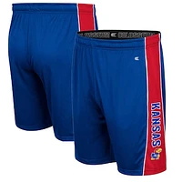 Men's Colosseum Royal Kansas Jayhawks Panel Shorts