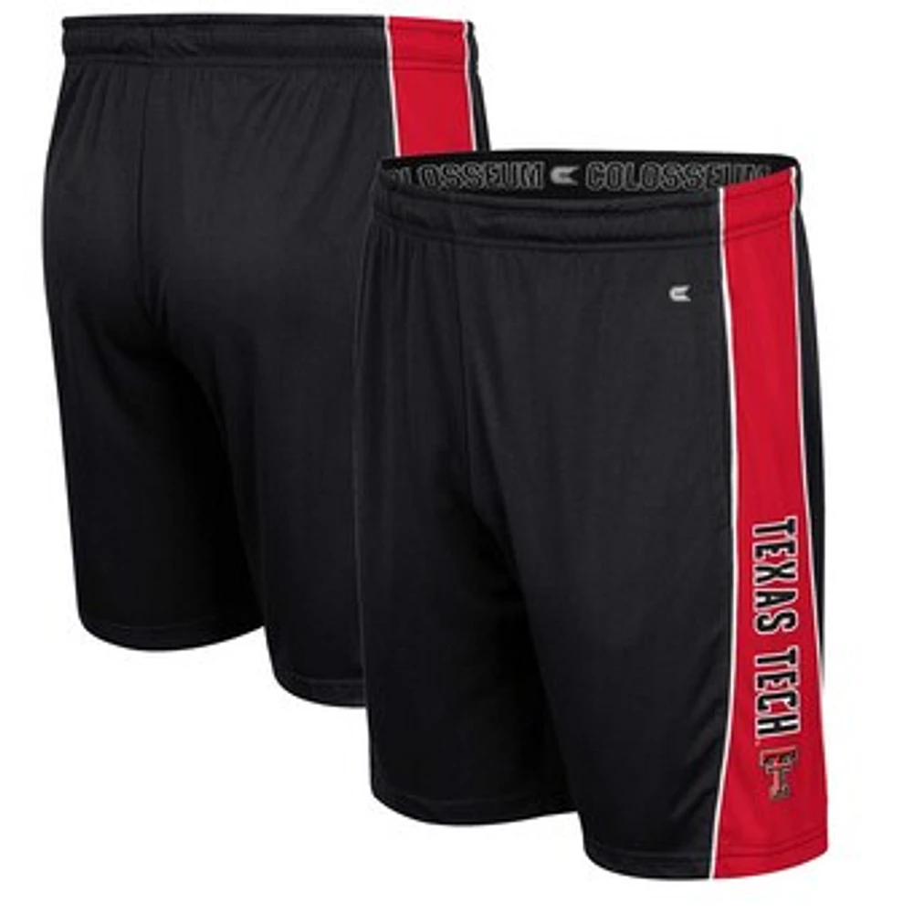 Men's Colosseum Black Texas Tech Red Raiders Panel Shorts