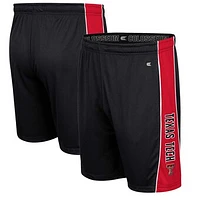 Men's Colosseum Black Texas Tech Red Raiders Panel Shorts