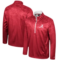 Men's Colosseum  Crimson Alabama Tide The Machine Half-Zip Jacket