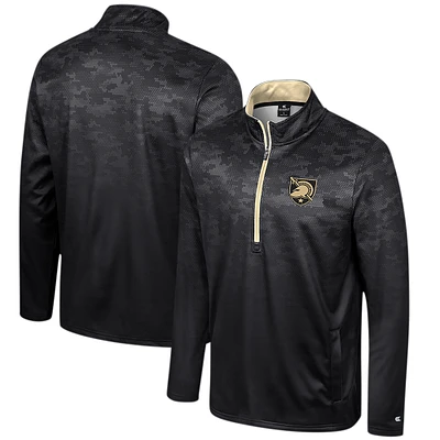 Men's Colosseum  Black Army Knights The Machine Half-Zip Jacket