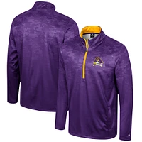 Men's Colosseum  Purple ECU Pirates The Machine Half-Zip Jacket