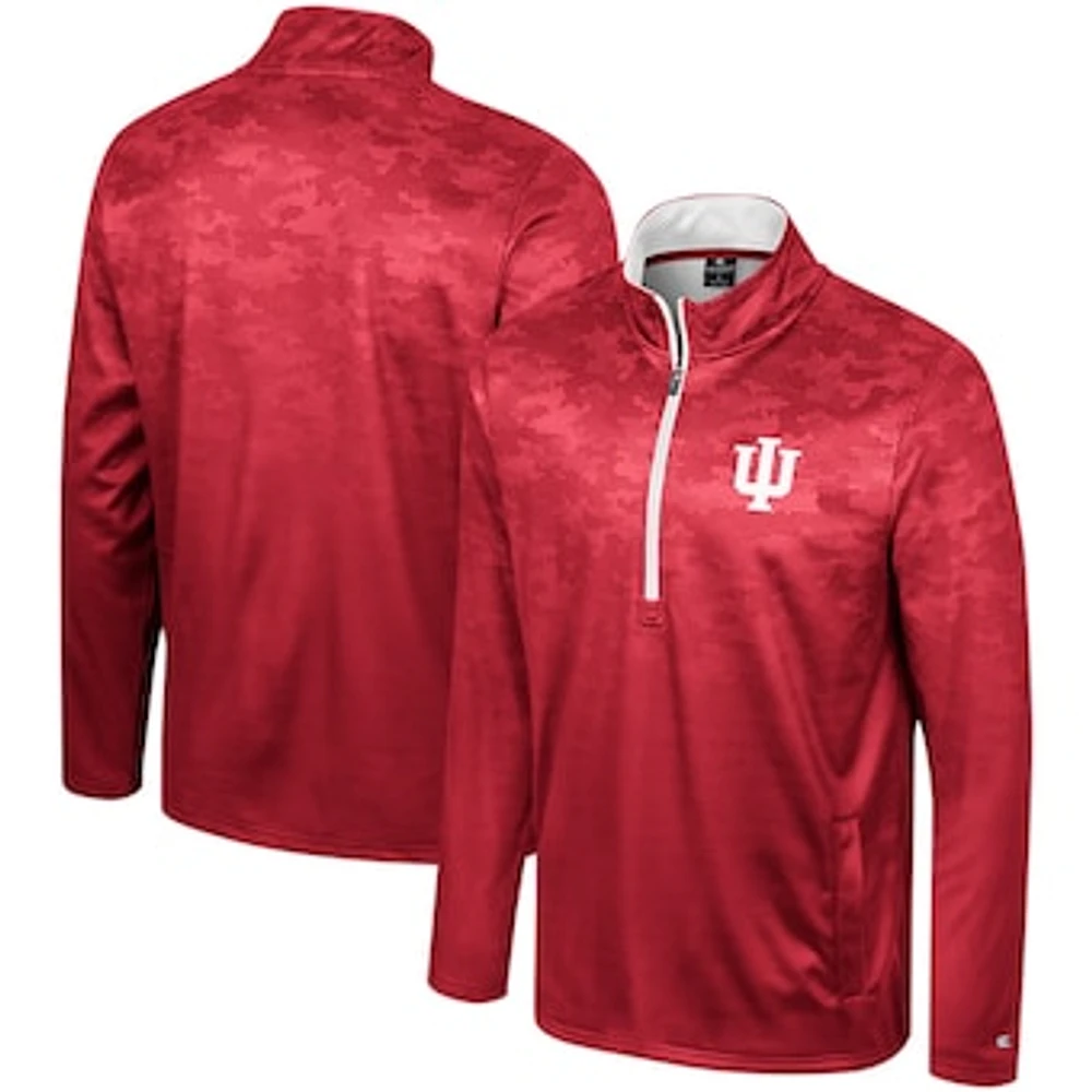 Men's Colosseum  Crimson Indiana Hoosiers The Machine Half-Zip Jacket