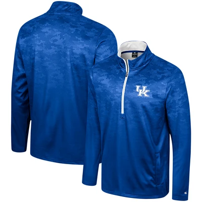 Men's Colosseum  Royal Kentucky Wildcats The Machine Half-Zip Jacket