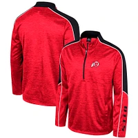 Men's Colosseum Red Utah Utes Marled Half-Zip Jacket