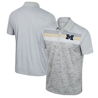 Men's Colosseum Gray Michigan Wolverines Cybernetic Polo