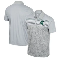 Men's Colosseum Gray Michigan State Spartans Cybernetic Polo