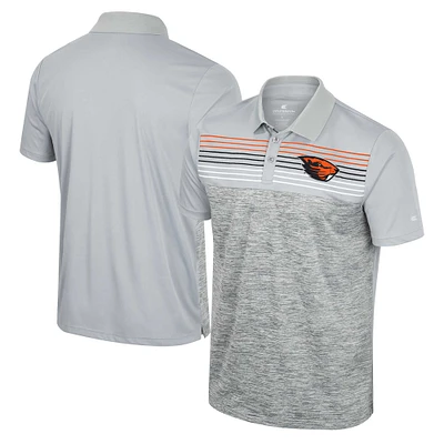 Men's Colosseum Gray Oregon State Beavers Cybernetic Polo