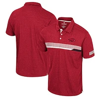 Men's Colosseum  Cardinal Arkansas Razorbacks No Problemo Polo