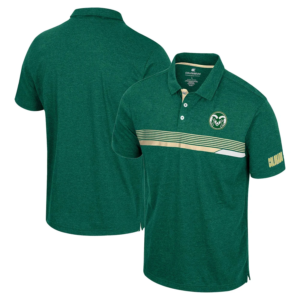 Men's Colosseum  Green Colorado State Rams No Problemo Polo