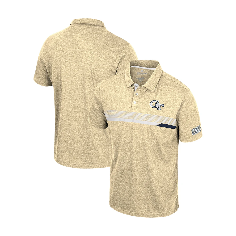 Men's Colosseum Gold Georgia Tech Yellow Jackets No Problemo Polo