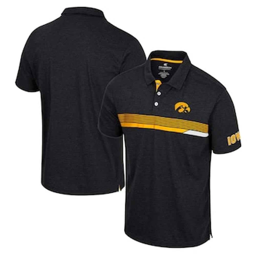 Men's Colosseum  Black Iowa Hawkeyes No Problemo Polo