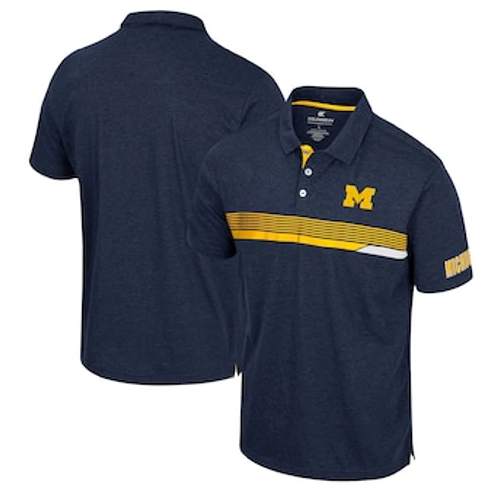 Men's Colosseum  Navy Michigan Wolverines No Problemo Polo