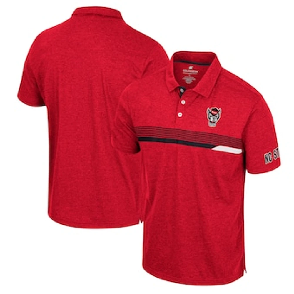 Men's Colosseum  Red NC State Wolfpack No Problemo Polo