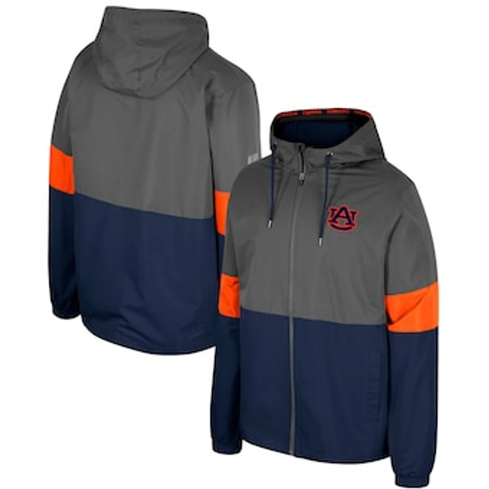 Men's Colosseum Charcoal Auburn Tigers Miles Full-Zip Jacket