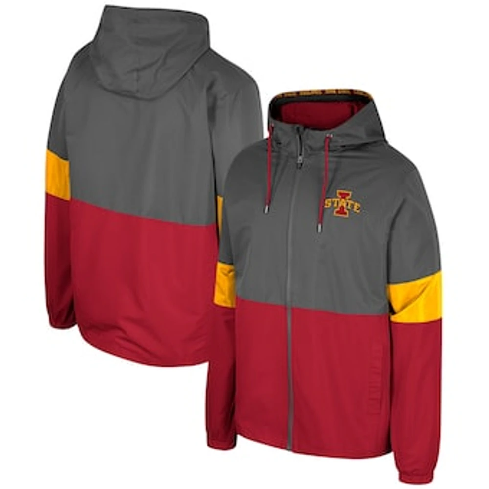 Men's Colosseum Charcoal Iowa State Cyclones Miles Full-Zip Jacket