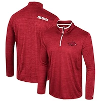 Men's Colosseum Cardinal Arkansas Razorbacks Wright Quarter-Zip Windshirt