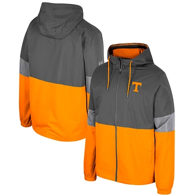 Men's Colosseum Charcoal Tennessee Volunteers Miles Full-Zip Jacket