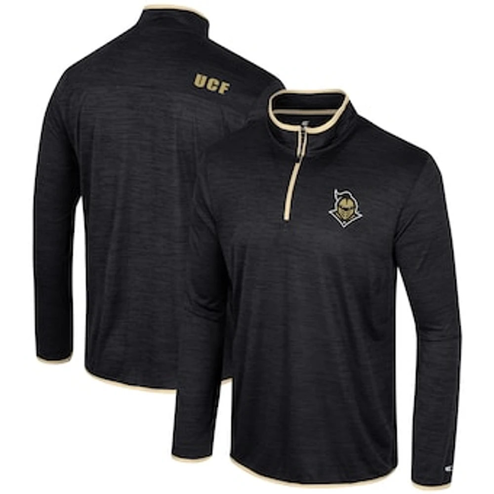 Men's Colosseum Black UCF Knights Wright Quarter-Zip Windshirt