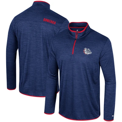 Men's Colosseum Navy Gonzaga Bulldogs Wright Quarter-Zip Windshirt