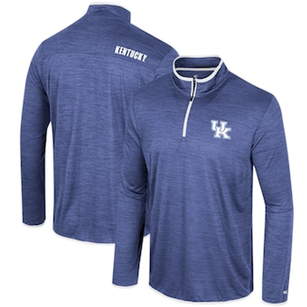 Men's Colosseum Royal Kentucky Wildcats Wright Quarter-Zip Windshirt