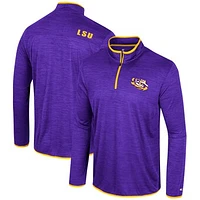 Men's Colosseum Purple LSU Tigers Wright Quarter-Zip Windshirt