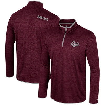 Men's Colosseum Maroon Montana Grizzlies Wright Quarter-Zip Windshirt