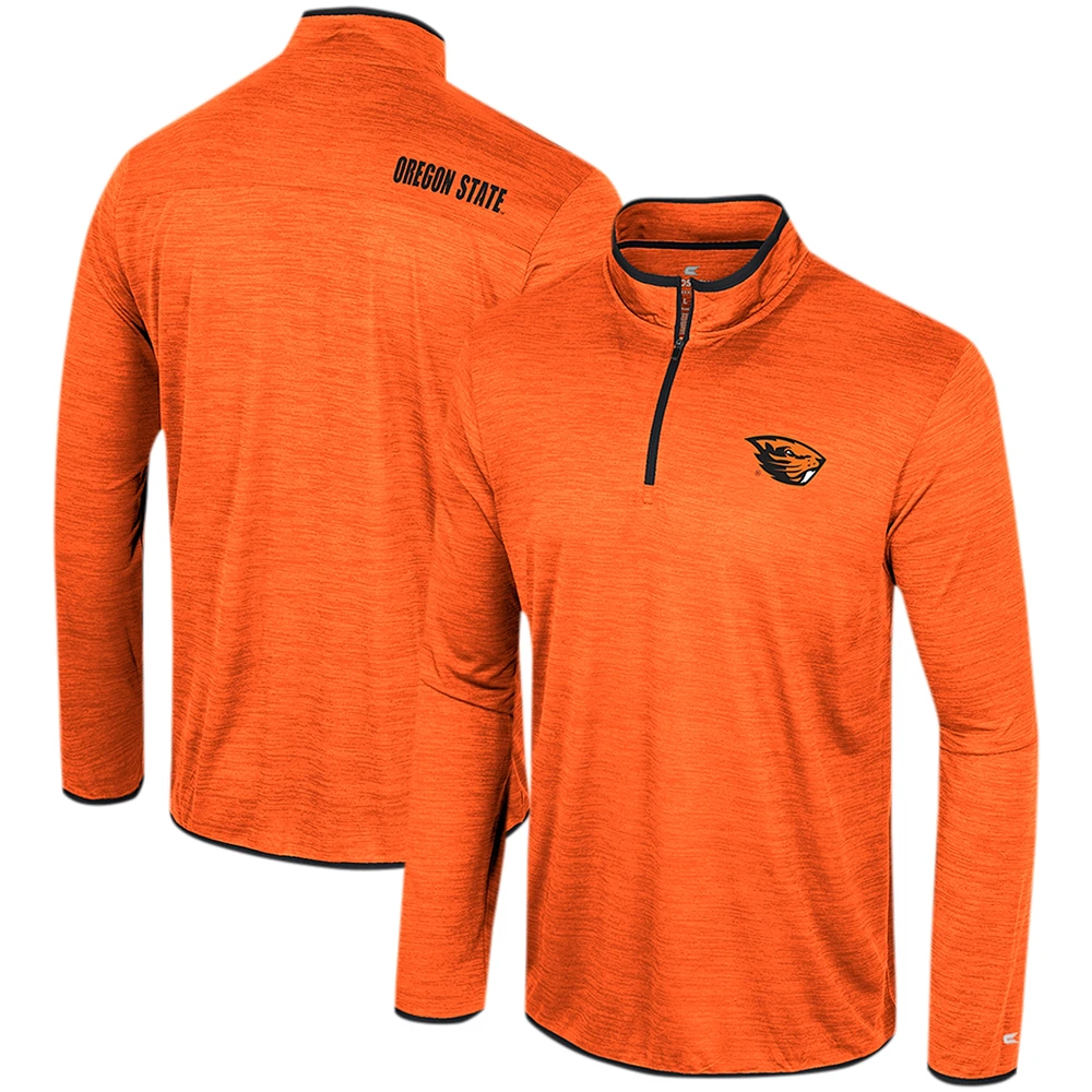 Men's Colosseum Orange Oregon State Beavers Wright Quarter-Zip Windshirt