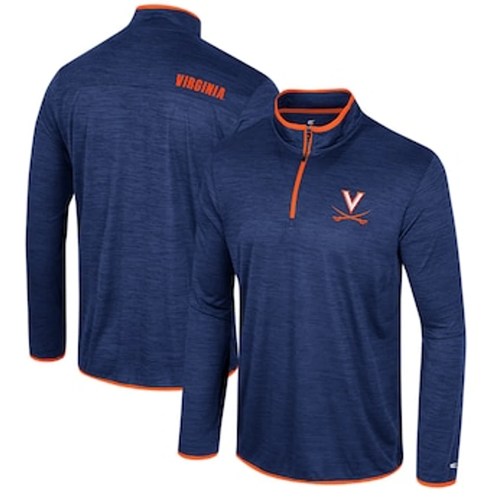 Men's Colosseum Navy Virginia Cavaliers Wright Quarter-Zip Windshirt