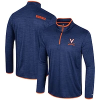 Men's Colosseum Navy Virginia Cavaliers Wright Quarter-Zip Windshirt