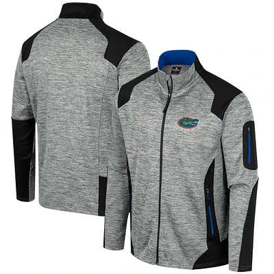 Men's Colosseum Gray Florida Gators Silberman Color Block Full-Zip Jacket